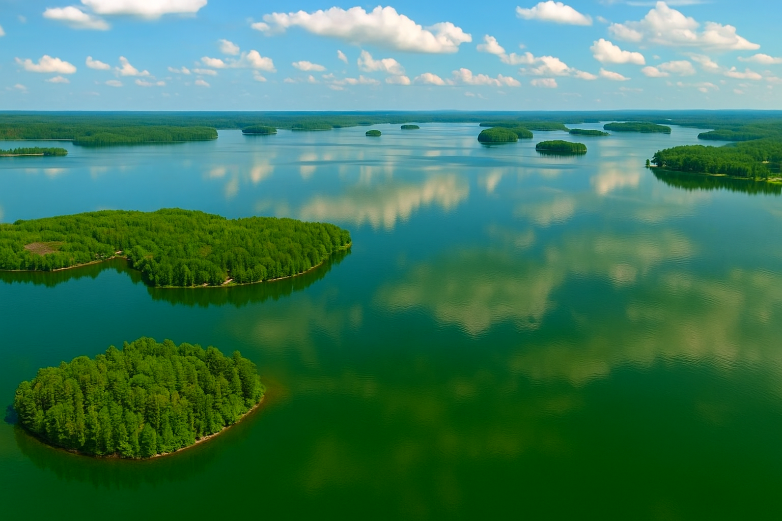 Serene Lake Islands